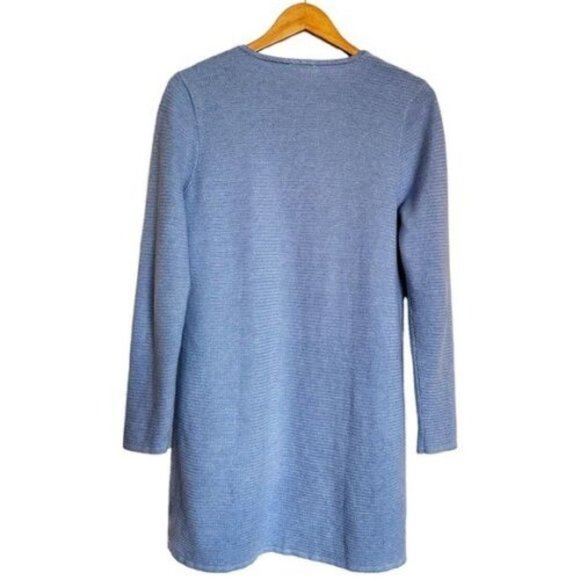 Talbots Textured Knit Open Sweater Jacket Cardigan Light Blue 2XPetite NWT - Picture 3 of 9
